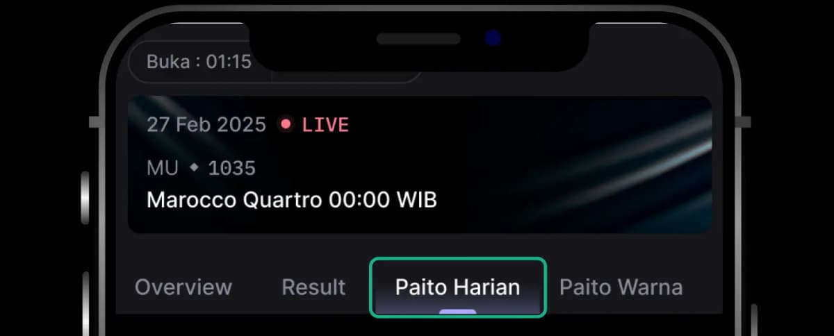 Menu Paito Harian